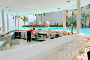 The Marbles area, pool bar