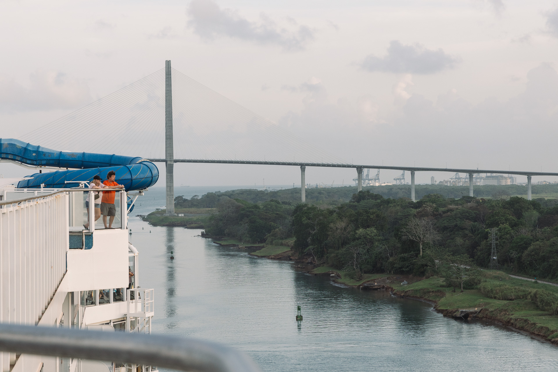 Looking back at the Atlantic Bridge, after passing under it a few moments earlier.